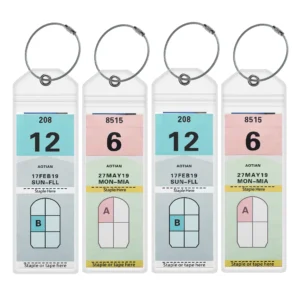 4 Piece Cruise Luggage Tags for Royal Caribbean & Celebrity Cruise Lines